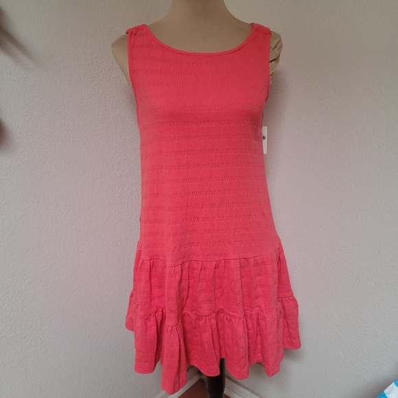 By Anthropologie Coral Open Back Dress NEW - Picture 2 of 7